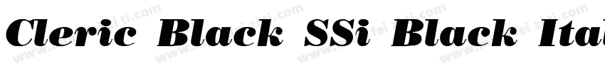 Cleric Black SSi Black Italic字体转换